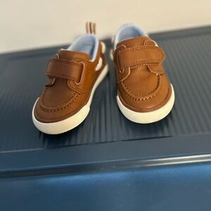 Cat & Jack Tan Kids Dress Shoes with Velcro